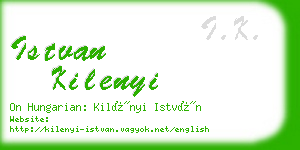 istvan kilenyi business card